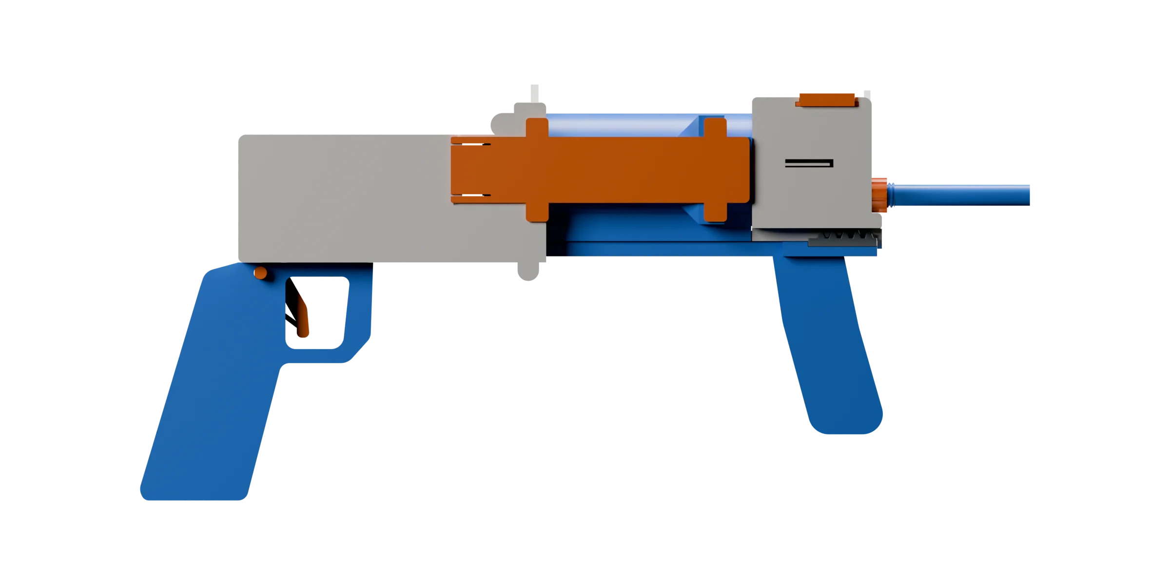 Side view of the Debugger with its length and height dimensioned